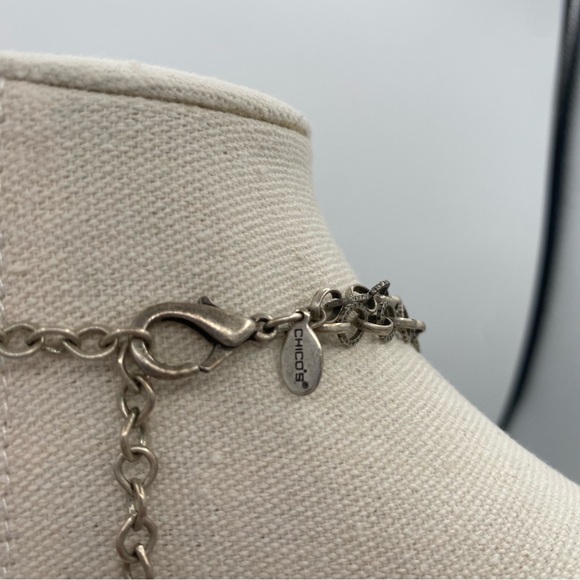 Chicos White, Silver and Gold Necklace - Picture 8 of 8